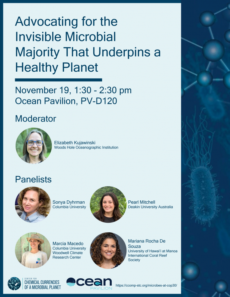 Flyer for advertising the microbial panel at COP30.